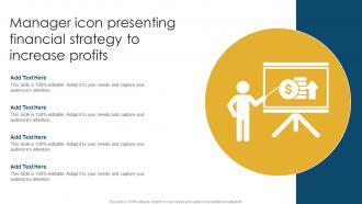 Manager Icon Presenting Financial Strategy To Increase Profits