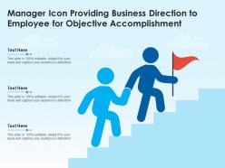 Manager Icon Providing Business Direction To Employee For Objective Accomplishment