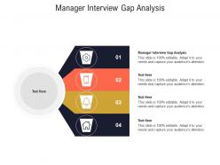 Manager interview gap analysis ppt powerpoint presentation gallery aids cpb