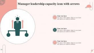Manager Leadership Capacity Icon With Arrows