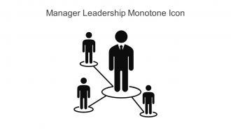 Manager Leadership Monotone Icon In Powerpoint Pptx Png And Editable Eps Format
