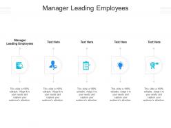 Manager leading employees ppt powerpoint presentation gallery brochure cpb