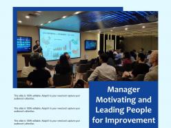 Manager Motivating And Leading People For Improvement