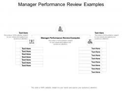 Manager performance review examples ppt powerpoint presentation model cpb