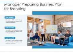 Manager preparing business plan for branding