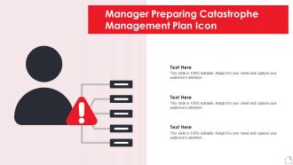 Manager Preparing Catastrophe Management Plan Icon