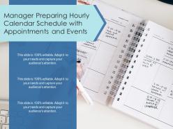 Manager Preparing Hourly Calendar Schedule With Appointments And Events