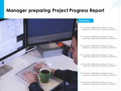 Manager preparing project progress report