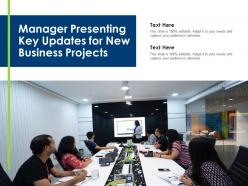 Manager presenting key updates for new business projects