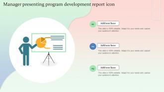 Manager Presenting Program Development Report Icon