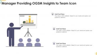 Manager Providing OGSM Insights To Team Icon