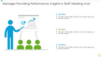 Manager Providing Performance Insights In Staff Meeting Icon