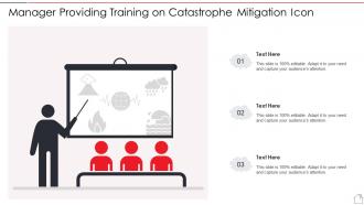 Manager Providing Training On Catastrophe Mitigation Icon
