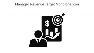 Manager Revenue Target Monotone Icon In Powerpoint Pptx Png And Editable Eps Format