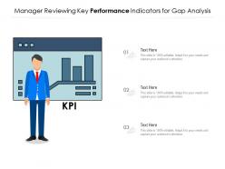 Manager reviewing key performance indicators for gap analysis