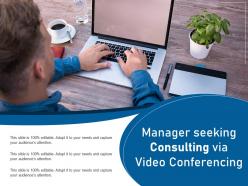 Manager seeking consulting via video conferencing