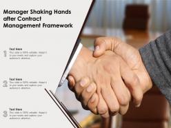 Manager Shaking Hands After Contract Management Framework