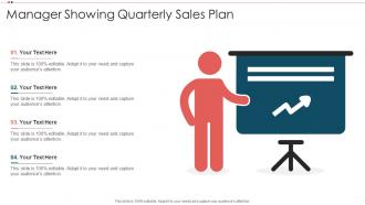 Manager Showing Quarterly Sales Plan