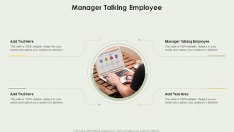 Manager Talking Employee In Powerpoint And Google Slides Cpb