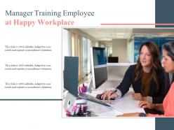 Manager Training Employee At Happy Workplace