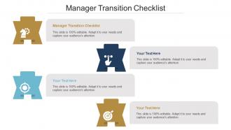 Manager Transition Checklist Ppt Powerpoint Presentation Gallery Graphics Pictures Cpb