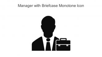 Manager With Briefcase Monotone Icon In Powerpoint Pptx Png And Editable Eps Format