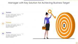 Manager with key solution for achieving business target