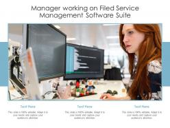 Manager working on filed service management software suite