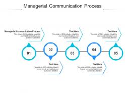Managerial communication process ppt powerpoint presentation show deck cpb