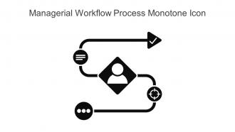 Managerial Workflow Process Monotone Icon In Powerpoint Pptx Png And Editable Eps Format