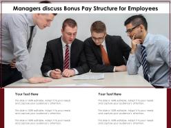 Managers discuss bonus pay structure for employees