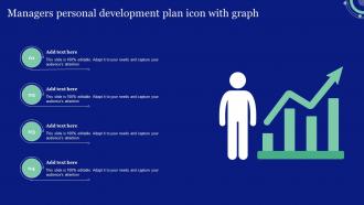 Managers Personal Development Plan Icon With Graph