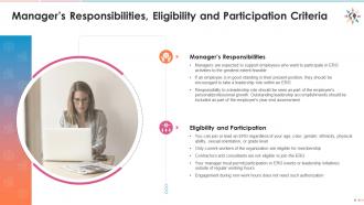 Managers responsibilities eligibility and participation criteria for ergs edu ppt