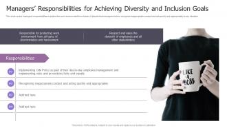 Managers Responsibilities For Achieving Diversity And Inclusion Goals