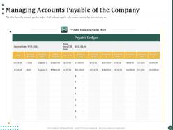 Managing accounts payable of the company ppt powerpoint presentation pictures gridlines