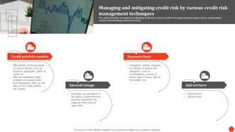 Managing And Mitigating Credit Risk By Various Credit Risk Principles And Techniques In Credit Portfolio Management