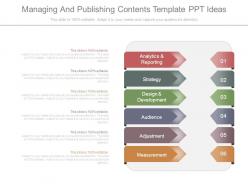 Managing and publishing contents template ppt ideas