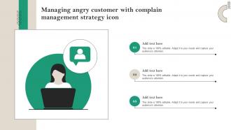 Managing Angry Customer With Complain Management Strategy Icon