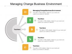 Managing change business environment ppt powerpoint presentation infographic template styles cpb