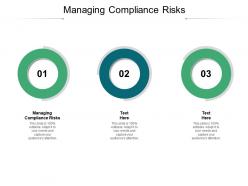 Managing compliance risks ppt powerpoint presentation professional rules cpb