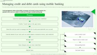Managing Credit And Debit Cards M Banking For Enhancing Customer Experience Fin SS V