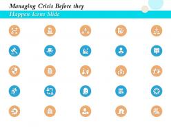 Managing crisis before they happen icons slide ppt styles