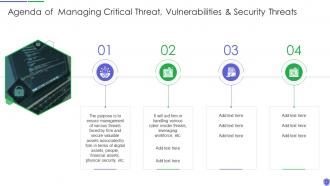 Managing critical threat vulnerabilities and security threats powerpoint presentation slides