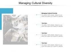 Managing cultural diversity ppt powerpoint presentation summary icon cpb