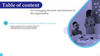 Managing Diversity And Inclusion In The Organization Powerpoint Presentation Slides Compatible Informative