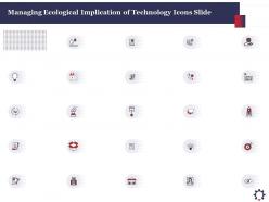 Managing ecological implication of technology icons slide ppt powerpoint presentation slides