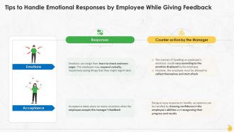 Managing Employee Responses Of Emotion And Acceptance In Feedback Training Ppt