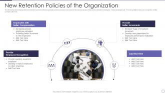 Managing Employee Turnover New Retention Policies Of The Organization Ppt Inspiration Graphics Design