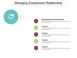 Managing employment relationship ppt powerpoint infographics graphics cpb