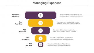 Managing Expenses Ppt Powerpoint Presentation Infographic Template Portfolio Cpb